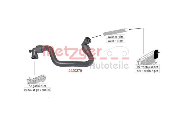 METZGER 2420279 Kühlerschlauch